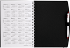 Black Spiral Writing Journal with Three Year Calendar