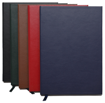 Black, Green, Tan, Red, Blue Medium Bonded Leather Notebooks