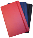 Red, Blue, Black Smooth Faux Leather Notebooks