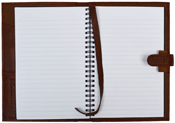 British Tan Leather Writing Journal with Spiral Lined Insert